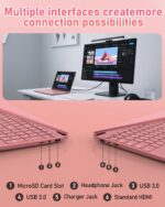 15.6" FHD Student Laptop Pink,16GB DDR4 RAM 512GB PCIe SSD,Portable Laptop Computer with Backlit Keyboard,180 ° Angle Opening,Fingerprint Reader,6000mAh Battery,Webcam,WiFi 5,BT 4.2,HDMI,USB 3.0 - Image 7