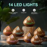 Essential Oil Scent Diffuser: 500ML Aroma Diffuser with Remote Control, Large Fragrance Aromatherapy Diffuser, Mist Humidifier with 14 Colors LED Lights and Auto-Off for Bedroom & Home - Image 5