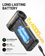 Fanttik B10 Pro Max Electric Air Duster, 130000RPM Brushless Motor, Compressed Air Duster, 6 Gears Adjustable, One-tap Booster, 28.8Wh Rechargeable Battery, Electric Duster for PC, Car, House, Outdoor - Image 5