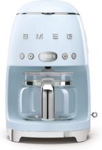 Smeg 50's Retro Style Aesthetic Drip Coffee Machine with 10 Cup Glass Carafe, Auto Start Feature, Keep Warm Plate, and Two Coffee Strength Settings (Pastel Blue) - Image 2