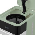 Haden Programmable Drip Coffee Maker, 12 Cup Cafe Machine & Carafe, Green/Chrome - Image 9
