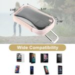 TXEsign MP3 & MP4 Player Carry Case Bag with Clear Window Travel Carrying Case for 4" Touch Screen MP3 MP4 Player Case Storage Bag with Inner Pocket for Earphones, USB Cable, Memory Card (Peach Fuzz) - Image 5