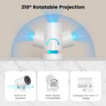 [Electric Focus]Mini Portable Projector with 4K Support, Bluetooth 5.4 WIFI6, 5watt Sound Base Speaker, 260 ANSI, Android 11, 210° Rotation , Auto Keystone Correction Video Projector HY300 PLUS - Image 4