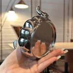 Stainless Steel Teapot with Removable Infuser - 12OZ Stovetop Safe Tea Maker Water Kettles for Loose Leaf, Small Pumpkin Tea Kettle for Coffee Tea Milk, Thickened Mirror Polished Ornaments - Image 10