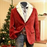 Christmas Suit for Men Slim Fit Lapel Corduroy Blazer Jacket Business Work Wedding Dress Tuxedo Xmas Holiday Sports Coat - Image 3