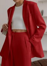 KIRUNDO Women Suits 2 Piece Set Business Casual Dressy Oversized Blazer Jacket and Wide Leg Dress Pantsuits Formal Outfits - Image 8