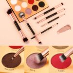 Docolor Double Sided Makeup Brushes, 6Pcs Double Ended Eyeshadow Brush Set Professional Eye Makeup Brushes Set Foundation Eyeshadow Blending Eyebrow Travel Make Up Brushes Kits - Image 5
