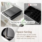 Kikcoin 25 PCS Stackable Baking Pans Set, Non-stick Bakeware Sets with Silicone Handles, 450°F Oven Safe Cookie Sheets for Baking, Easy Release Heavy-duty Baking Sheets Non Stick, Black - Image 4