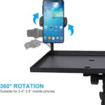 Projector Stand Tripod Adjustable, Laptop Height from 23.5 to 46.5 inches with Gooseneck Phone Holder, Floor for Office, Home, Stage, Studio, DJ Racks Holder Mount, 23.5inch-46.5inch - Image 7