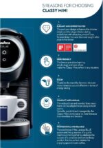 Lavazza BLUE Classy Mini Single Serve Espresso Coffee Machine LB 300, 5.3" x 13" x 10.2" 2 Coffee selections: simple touch controls, 1 programmable free dose and 1 pre-set - Image 8