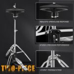 AKLOT Expanded-Size Electric Drum Set: Independent Double Pedal Bass Drum and 10’’ Dual-Zone Snare, Two-Piece Standalone Hi-Hat, 12’’ Triple-Zone Ride Cymbal, 460 Sounds, USB MIDI (B-CORE541D) - Image 5