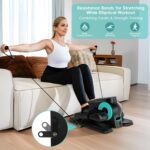 Under Desk Elliptical Machine,Electric Elliptical Leg Exerciser for Seniors with 12 Adjustable, Portable Quiet Elliptical Exercise Machine, Seated Pedal Exerciser with Resistance Band Quiet & Portable - Image 4