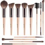 BEAKEY 12pcs Vegan Makeup Brush Set Soft high-density Taklon fibers,durable birch handles,zero shedding,easy to clean,perfect for creating any look - Image 2