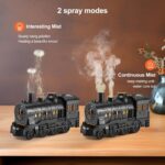 Train Diffuser 300ml, Aromatherapy Diffuser Cool Mist Ultrasonic Aroma Train Diffuser with Remote Control 2 Light 2 Mist Mode Auto Shut-Off for Bedroom Office Hotel(Black) - Image 5