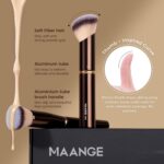 MAANGE Makeup Brushes 16Pcs Professional Foundation Powder Blush Contour Eyeshadows Double-End Makeup Brushes Set with Bag and Gift Box-CoffeeBrown - Image 7