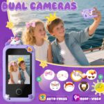 Kids Smart Phone Toys for Girls,Christmas Birthday Gifts for Girls Age 3-10 Kids Cell Phone Toys with 2.8" Touchscreen 20 Learning Games Dual Camera Music Player, 8G SD Card - Image 4