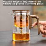 Enchanti Tea Pot, Enchantipot Magic Tea Pot With Removable Strainer, Water Separation Press Control Glass Magic Teapot, Loose Tea Witchcraft Teapot (600ml) - Image 5