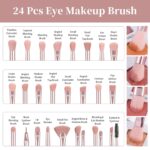 MAANGE Makeup Brush Set 51 PCS Professional Makeup Brushes for Foundation Powder Concealers Eye shadows Blending Blush Travel Make up Brush Kit (Pink) - Image 4