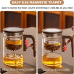 Enchanti Tea Pot, Glass Teapot with Removable Infuser, Magnetic Loose Leaf Tea Steeper, Magic Witchcraft Tea Pot with Strainer for Water Separation, Gift Package, 27oz/800ml - Image 3