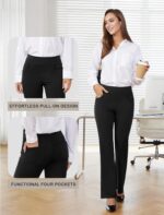 Womens Dress Pants Stretchy Work Pants Business Casual Slacks with 4 Pockets Pull On Office Trousers - Image 4
