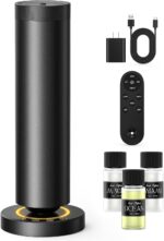 Waterless Diffuser with 90ML Essential Oils, Covers 1000 Sq Ft, Diffusers for Home Hotel, Adjustable Mist & Timer, Scent Diffuser Starter Kit with Night Light, Black - Image 2