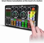 F999 Live Sound Card with DJ Mixer Effects & Voice Changer,Sound Card for Live Streaming, 16 Special Effects Ambient Sounds, LED Light Voice Changer(Black0) - Image 3