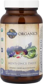 Garden of Life Once Daily Whole Food Multivitamin for Men, Organic Mens Vitamins & Minerals, Vitamin C, Zinc, Vegan, for Health & Well-Being, 60 Tablets - Image 5