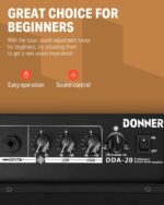 Donner Mini Electric Drum Amp 20W, Wireless Electronic Drum Amplifier Keyboard Speaker DDA-20 Portable for Home Practice - Image 6