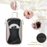 TXEsign MP3 & MP4 Player Carry Case Bag with Clear Window Travel Carrying Case for 4" Touch Screen MP3 MP4 Player Case Storage Bag with Inner Pocket for Earphones, USB Cable, Memory Card (Peach Fuzz) - Image 3
