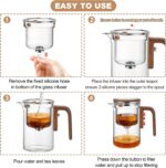 Enchanti Tea Pot, Glass Teapot with Removable Infuser, Magnetic Loose Leaf Tea Steeper, Magic Witchcraft Tea Pot with Strainer for Water Separation, Gift Package, 27oz/800ml - Image 5
