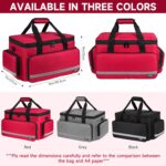 Medical Bag,First Aid Bag Empty,Home Health Nurse Bag with Detachable Divider,Medical Supplies Storage Tote for Nursing Student,Therapist,Doctors - Image 4