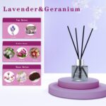 3 Pack Fragrance Reed Diffuser, 50ML Lavender Jasmine Lemongrass Aromatherapy Diffuser Set with 12 Black Fiber Sticks,Air Freshener for Bedroom Bathroom Office, 8.2X 6.6X 2.1 inch - Image 5