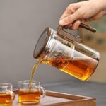 Enchanti Tea Pot, Enchantipot Magic Tea Pot With Removable Strainer, Water Separation Press Control Glass Magic Teapot, Loose Tea Witchcraft Teapot (600ml) - Image 3