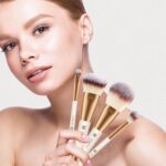 HEYMKGO Makeup Brushes Set, 4Pcs Double-ended Foundation Contour Powder Blush Concealer Eyeshadow Brush Set for Liquid, Cream, Powder for Blending Buffing Professional Face Brush Set Tools(Apricot) - Image 7