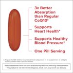 Qunol Ultra CoQ10 100mg Softgels- 3x Better Absorption, Antioxidant for Heart Health & Energy Production, Coenzyme Q10 Vitamins and Supplements, 3 Month Supply, 90 Count - Image 3