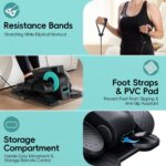 Under Desk Elliptical Machine,Electric Elliptical Leg Exerciser for Seniors with 12 Adjustable, Portable Quiet Elliptical Exercise Machine, Seated Pedal Exerciser with Resistance Band Quiet & Portable - Image 5