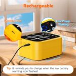 Rechargeable Tic Tac Toe Game Box with 5 Fun Brain Memory Games, Electronic Touchscreen Handheld Game, Portable Digital Puzzle Board Travel Toy, Gifts Choice for Kids and Adults(Yellow) - Image 5