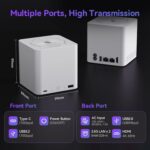 Beelink Me Mini, Mini PC NAS, Intel N150 CPU, 16GB LPDDR5, 64GB eMMC, 6*M.2 PCIe3.0 SSD Slots(MAX 24TB), Dual 2.5G LAN/WiFi6/BT5.2/USB3.2/HDMI, HTPC, Private Cloud, Soft Router, Storage Solution - Image 9
