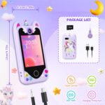 Kids Smart Phone for Girls Gifts - Toddler Christmas Birthday Gift for Age 3 4 5 6 Year Old, Kids Cell Phone Toy with Touchscreen, Dual Cameras, Learning, Kid Mp3 Player, Games with 32 GB Card - Image 8