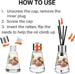Reed Diffuser of 3 Pack, Escape/Citrus/Sandalwood, Scented Diffuser with 15 Fiber Sticks, Home Fragrance Oil Diffuser, Air Freshener for Bathroom & Bedroom, Each 1.7Fl Oz, Total 5.1Oz - Image 6