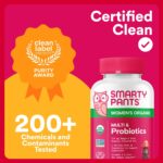 SmartyPants Organic Women's Multivitamin Gummies: Biotin, Probiotics, Methylfolate, Omega 3 (ALA), Vitamin D3, C, Vitamin B12, B6, A, K & Zinc, Inositol, Gluten Free, 120 Count (30 Day Supply) - Image 10