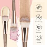 Make Up Brushes, MAANGE 18 Pcs Premium Synthetic Makeup Brushes Set Soft Foundation Powder Eyeliner Eye Shadow Makeup Brushes Professional (Champagne) - Image 8