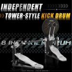 AKLOT Expanded-Size Electric Drum Set: Independent Double Pedal Bass Drum and 10’’ Dual-Zone Snare, Two-Piece Standalone Hi-Hat, 12’’ Triple-Zone Ride Cymbal, 460 Sounds, USB MIDI (B-CORE541D) - Image 8