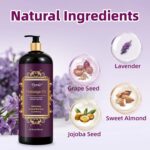 Aromatherapy Lavender Massage Oil, 10 fl oz Relaxing Massage Oil for Massage Therapy with Grape Seed, Sweet Almond & Jojoba, Spa Quality Oils for Soothing, Calming - Image 3