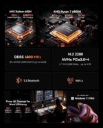 ACEMAGICIAN M1 Mini PC AMD Ryzen 7 6800H 32GB DDR5 1TB PCle SSD Mini Computers (8C/16T, up to 4.7GHz), Windows 11 Pro Radeon 680M 4K Triple Display Desktop Computers 3.2Type-C/LAN 2.5G/BT5.2/WiFi 6 - Image 4