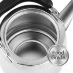 Tea Kettle,Whistling Tea kettle for Stove Top,4 QT Stainless Steel Teapot,Induction Tea Kettle Pot for Stovetop (3.8 L,Silver) - Image 5