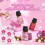 SALKING Floral Essential Oils Set, Premium Pure and Natural Essential Oils, Fragrance Oil Scented Oils for Oil Diffusers 6 x 10 ML - Lavender, Rose, Jasmine, Cherry Blossom, Gardenia, Chamomile - Image 6