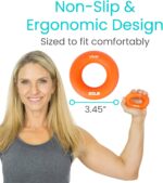 Vive Hand Strengthener Grip Ring - Forearm Ring Hand Exercisers - Silicone Squeezer Gripper for Muscle Strengthening Training Tool - Arthritis Finger Physical Therapy PT Kit Trainer - Image 9