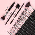 Makeup Brush Set, SOLVE 32 Pieces Professional Makeup Brushes Wooden Handle Cosmetics Brushes Foundation Concealer Powder Face Eye Make up Brushes Kit, Black - Image 6