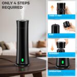 Hotel Scent Diffuser Starter Kit - 1500 Sq Ft Coverage, Hotel Scents Collection, Suitable for Waterless Diffuser Large Room, Contains Five Aromatherapy Essential Oils, Remote Control, Black - Image 5